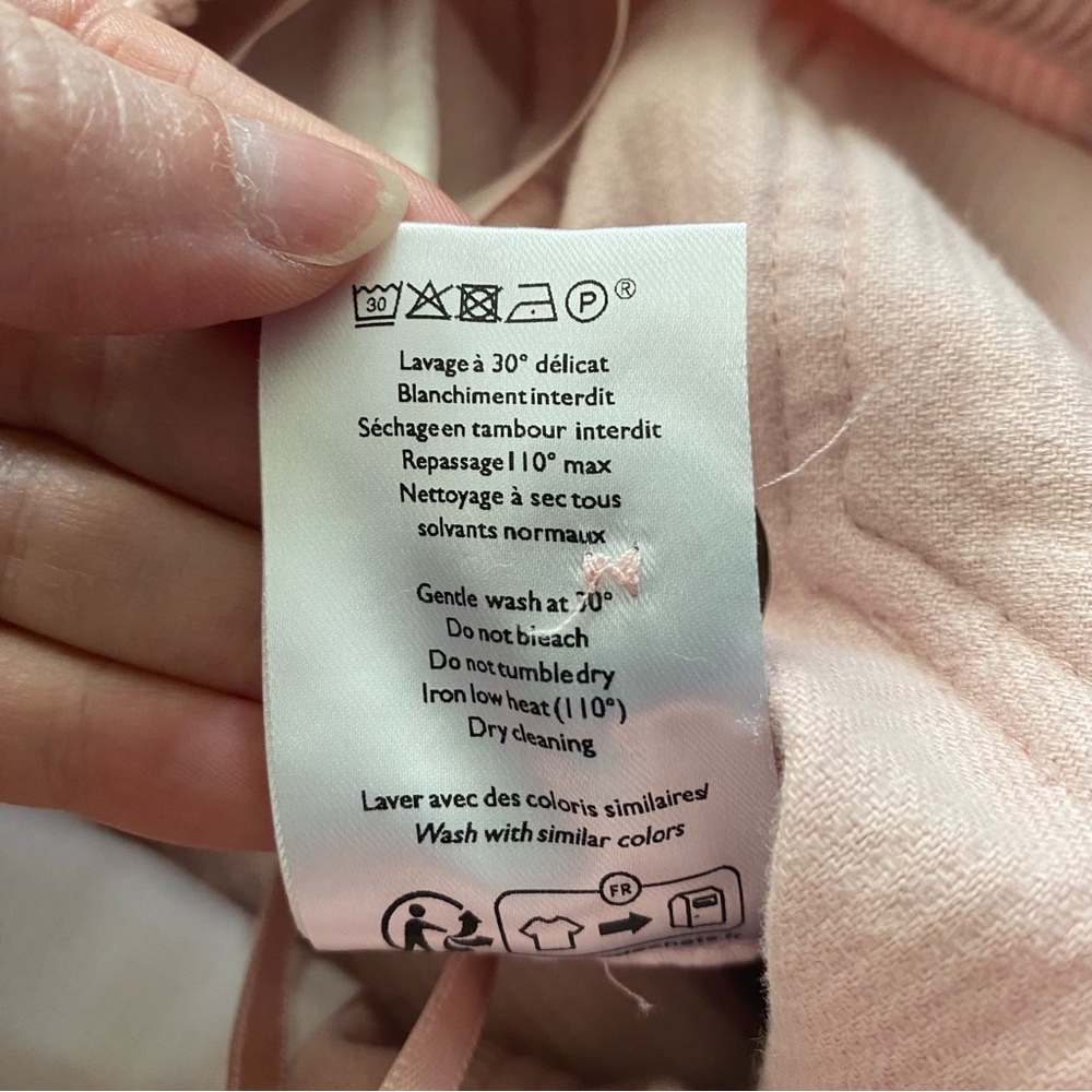 Sezane Corduroy Trouser FR 36 US 4 Light Pink Patch Pockets 100% Cotton Petite - Picture 9 of 13
